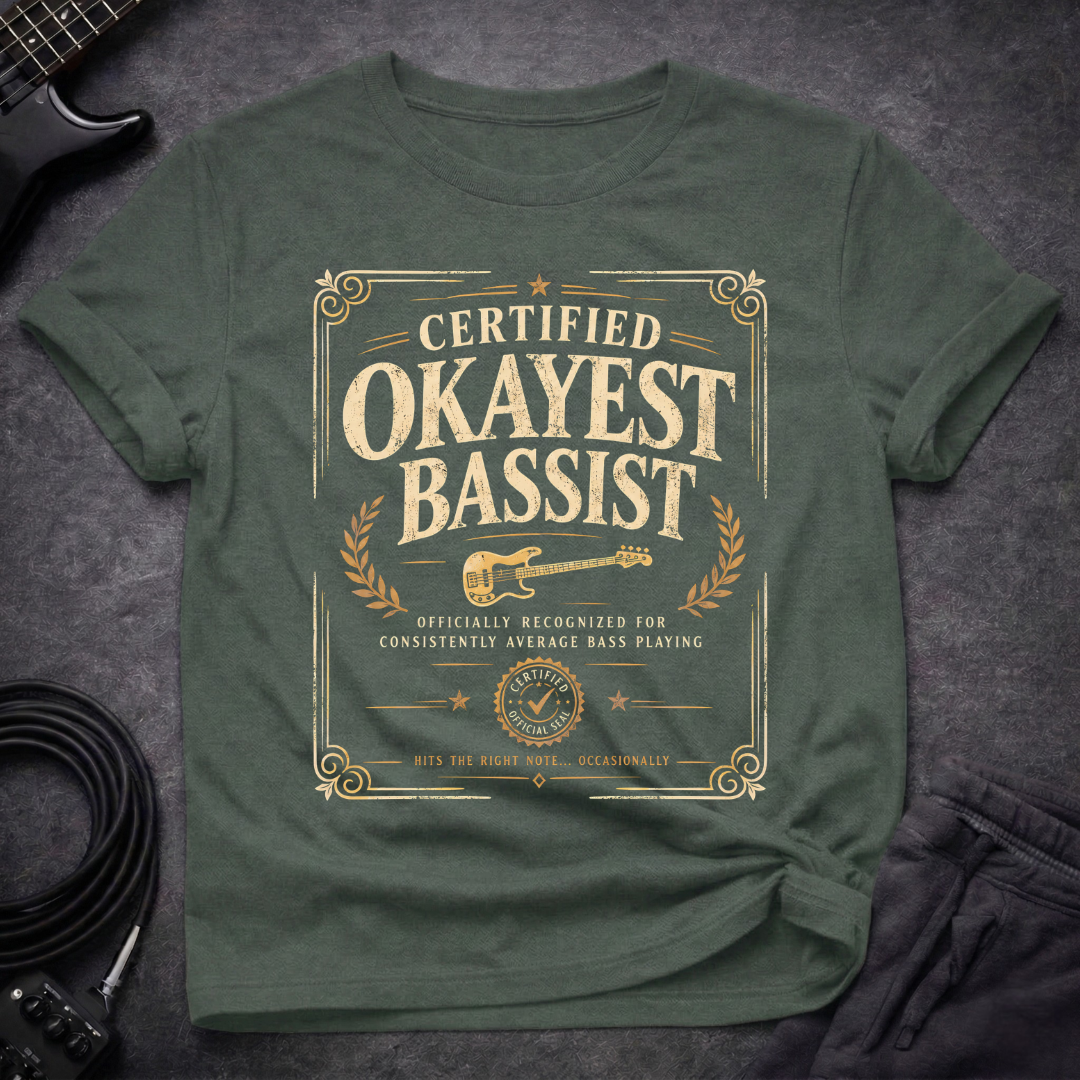 Certified Okayest Bassist T-Shirt